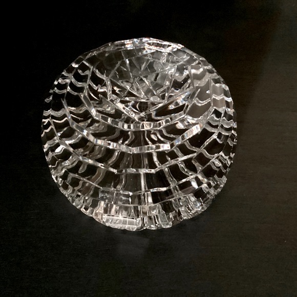 Domed Sculptured And Faceted Clear Lead Crystal Paperweight EUC - Picture 8 of 14